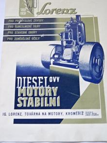Lorenz - dieselovy motory stabilní - prospekt - 1937