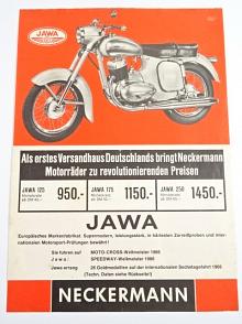 JAWA 125, 175, 250 - Neckermann - prospekt - 1966