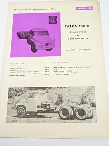 Tatra 138 P - třínápravové šasi s budkou řidiče - prospekt - 1961