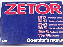 Zetor Forterra turbo 8621, 8641, 9621, 9641, 10641, 11641 Forterra - Operator's manual - 1999