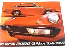 Alfa Romeo 2000 GT Veloce/spider veloce - prospekt