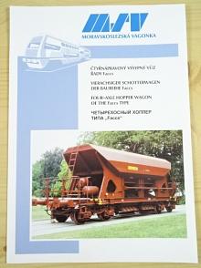 MSV - Moravskoslezská vagonka Studénka - čtyřnápravový výsypný vůz řady Faccs - prospekt