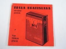 Tesla 2710 B Zuzana - návod k obsluze - Tesla Bratislava