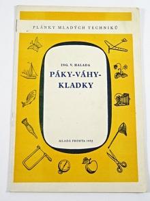 Páky - váhy - kladky - Vl. Halada - plánky mladých techniků - 1953