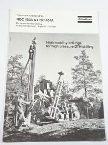 Atlas Copco - pneumatic crawler drills ROC 403A a ROC 404A - prospekt - 1984