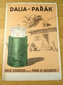 Dalia - pařák - Dalia - Separator spol. s r.o. Praha XII, Jagellonská 7 - papírová reklama