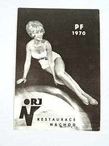 Restaurace Náchod - PF 1970 - kapesní kalendářík