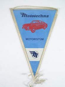 Škoda 110 r coupé - Mototechna motoristům - Mladá Boleslav - vlaječka