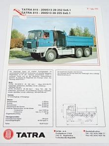 Tatra 815 - třínápravový sklápěč - dreiachsige Kipper - prospekt - 1995