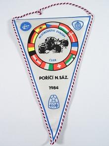 Mistrovství Evropy - Poříčí n. Sáz. - autokros - 1984 - vlaječka