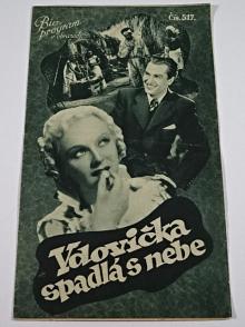 Vdovička spadlá s nebe - Bio - program v obrazech - 1937 - film - prospekt