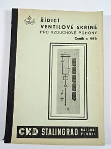 Řídicí ventilové skříně pro vzduchové pohony - ceník 446 - 1950 - ČKD Stalingrad