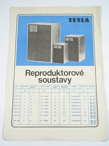 Tesla - reproduktorové soustavy - prospekt