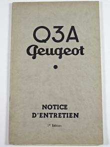 Peugeot Q3A - Notice d'entretien - 1949