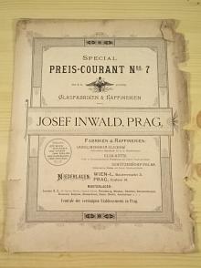 Special Preis - Courant Nro. 7 - Glasfabriken a Raffinerien Josef Inwald, Prag