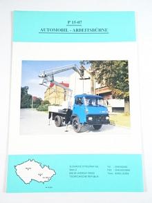 SUB - pracovní plošina P 15-07 - Automobil - Arbeitsbühne - podvozek Avia A 31 T-K - prospekt