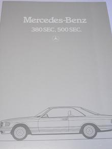 Mercedes - Benz 380 SEC, 500 SEC - prospekt - 1982