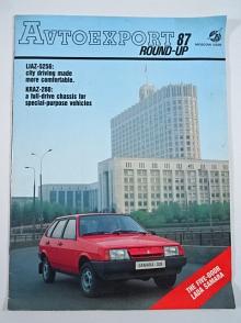 Avtoexport Round-up 87 - časopis - 4-1987 - Belaz, Kamaz, Liaz 5256 Bus, Kraz 260, Ikar Snowmobile, Lada Samara, Lada Niva...