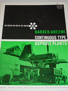 Barber-Greene Continuous Type Asphalt Plants - prospekt