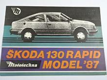 Škoda 130 Rapid model ´87 - Mototechna - prospekt