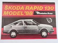 Škoda Rapid 130 model ´88 - Mototechna - prospekt