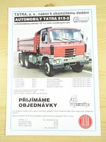 Tatra 815-2 - přijímáme objednávky - leták