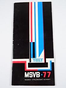 Továrny strojírenské techniky - MSVB 1977 - prospekt - plánovací kalendář - ZPS, TOS, MAS, TONA...