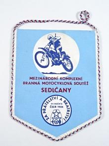Mezinárodní komplexní branná motocyklová soutěž Sedlčany - 1984 - vlaječka