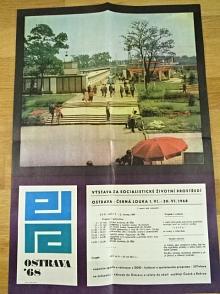 Výstava za socialistické životní prostředí - Ostrava - Černá Louka 1. - 30. 6. 1968 - plakát