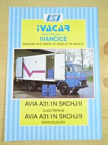 Avia A 31.1 N - SKCHJ/II - chladící přepravník - Boxvan cooling body - prospekt - IVACAR service spol. s r. o. Ivančice