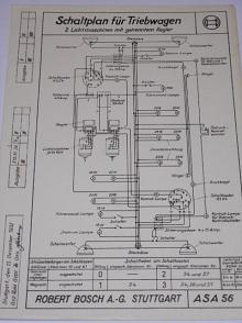 Bosch - Schaltplan für Triebwagen - 1932