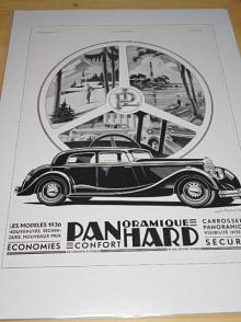 Panhard - reklama ze starého časopisu - 1935
