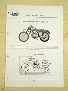 JAWA 350 ccm - terénní motocykl - katalogový list - 1960