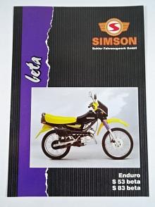 Simson Enduro S 53 beta - S 83 beta - prospekt