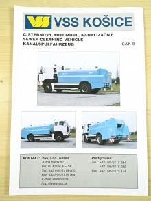 Liaz 18.23 KB - CAK 8 - cisternový automobil kanalizačný - prospekt - 1999 - VSS Košice