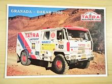 Tatra 815 - Granada - Dakar 1996 - posádka - Karel Loprais, Tomáš Tomeček, Radomír Stachura - pohlednice