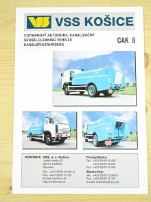 Liaz 18.23 KB - CAK 8 - cisternový automobil kanalizačný - prospekt - 2002 - VSS Košice