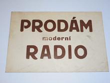 Prodám moderní radio - reklamní cedule