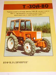 VTF Vladimirec - T-30 A-80 - traktor - SSSR - prospekt