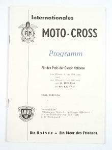 Internationales Moto-cross - Programm Für den Preis der Ostsee-Nationen - 10. Juli 1966 - Wolgast