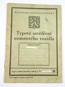 Zündapp K 500 - 1940 - typové osvědčení motorového vozidla