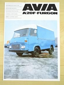 Avia A 20 F - skříňový automobil Furgon - prospekt - Motokov