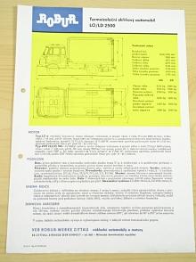 Robur LO/LD 2500 - termoizolační skříňový automobil + Speciální valníkový automobil LO 2000 A - prospekty