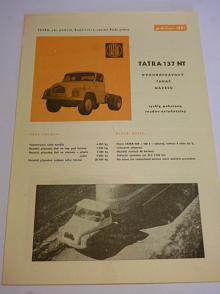 Tatra 137 NT - dvounápravový tahač návěsů - prospekt