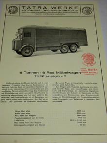 Tatra 6 Tonnen 6 Rad Möbelwagen Type 24-29/65 HP - prospekt