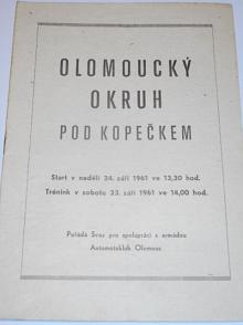 Olomoucký okruh Pod kopečkem - 24. září 1961 - progran
