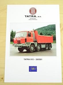 Tatra 815 - 260S81 36 255 8x8.2- čtyřnápravový sklápěč - prospekt