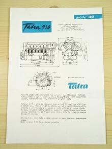 Tatra 930 - dvanáctiválcový naftový motor - 1961 - prospekt
