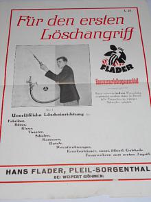Flader - Für den ersten Löschangrift - prospekt - 1931
