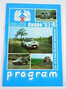 Rallye Škoda 1983 - 15.-17. 7. 1983 Mladá Boleslav - program + mapa + startovní listina + dopisnice + Ventil + výsledky